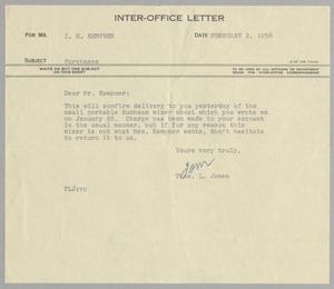 [Letter from Thomas L. James to I. H. Kempner, February 2, 1956]