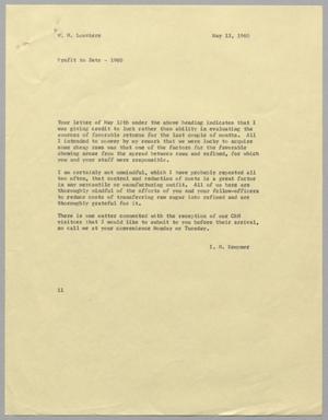 [Letter from I. H. Kempner to W. H. Louviere, May 13, 1960]