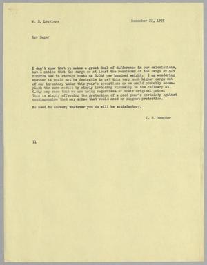 [Letter from I. H. Kempner to W. H. Louviere, December 22, 1955]