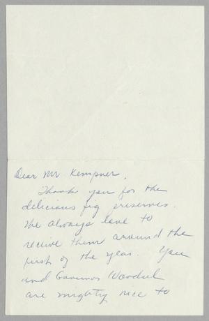 [Letter from Elise Thornberry to I. H. Kempner]