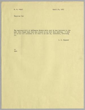 [Letter from I. H. Kempner to G. A. Stirl, April 29, 1955]