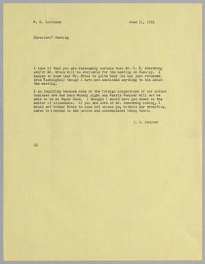 [Letter from I. H. Kempner to W. H. Louviere, June 11, 1955]