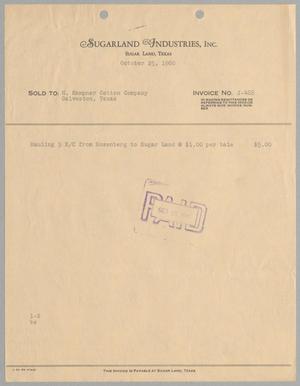 [Invoice for Bale Hauling Charge, October 25, 1960]