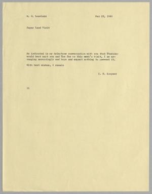 [Letter from I. H. Kempner to W. H. Louviere, May 23, 1960]