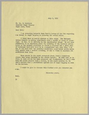 [Letter from A. H. Blackshear to William H. Louviere, July 9, 1955]