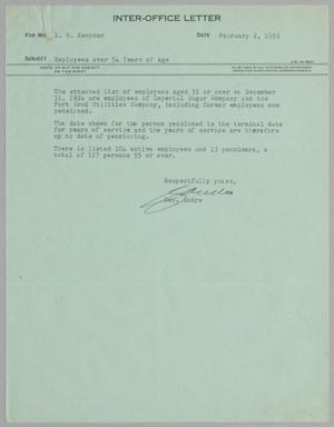[Letter from George Andre to I. H. Kempner, February 2, 1955]