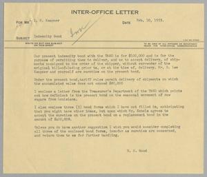 [Letter from E. O. Wood to I. H. Kempner, February 10, 1955]