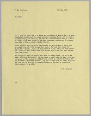 [Letter from I. H. Kempner to W. H. Louviere, May 25, 1955]