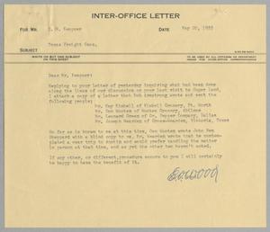 Primary view of object titled '[Letter from E. O. Wood to I. H. Kempner, May 20, 1955]'.