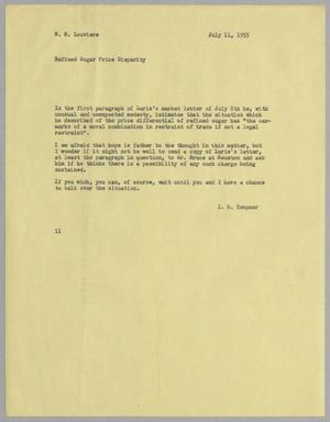 [Letter from I. H. Kempner to W. H. Louviere, July 11, 1955]