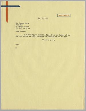[Letter from A. H. Blackshear to Herman Lurie, May 13, 1955]