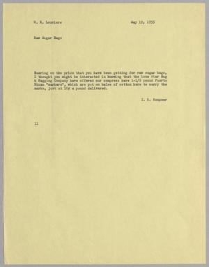 [Letter from I. H. Kempner to W. H. Louviere, May 19, 1955]