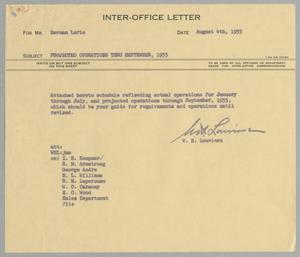 [Letter from W. H. Louviere to Herman Lurie, August 4, 1955]