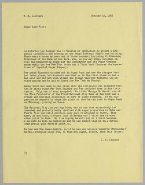 [Letter from I. H. Kempner to W. H. Louviere, October 18, 1955]