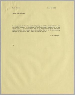 [Letter from I. H. Kempner to E. O. Wood, June 2, 1955]