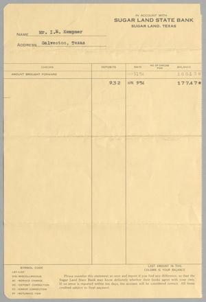 [Sugar Land State Bank Check Ledger, April 9, 1956]