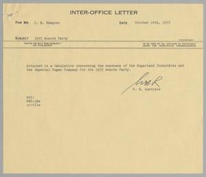 [Letter from W. H. Louviere to I. H. Kempner, October 14, 1955]