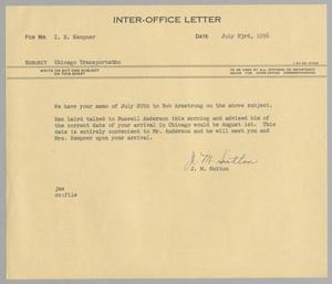 [Letter from J. M. Sutton to I. H. Kempner, July 23, 1956]