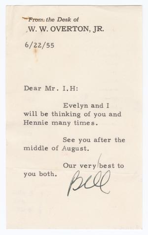 [Letter from W. H. Louviere to I. H. Kempner, June 22, 1955]