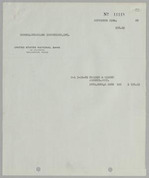 [Invoice for Weight & Freight Adjustment, September 29, 1960]