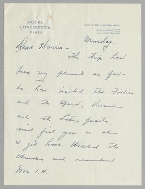 [Letter from W. H. Louviere to Harris L. Kempner]