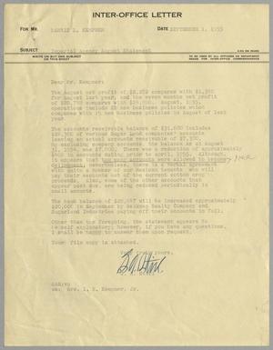 [Letter from G. A. Stirl to Harris L. Kempner, September 1, 1955]