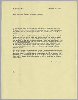 [Letter from I. H. Kempner to W. H. Louviere, December 12, 1955]