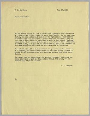 [Letter from I. H. Kempner to W. H. Louviere, June 27, 1955]