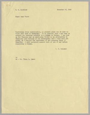 [Letter from I. H. Kempner to W. H. Louviere, November 14, 1960]