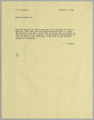 [Letter from I. H. Kempner to W. H. Louviere, January 17, 1955]