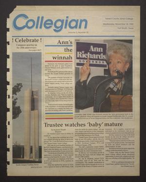 Collegian (Hurst, Tex.), Vol. 3, No. 10, Ed. 1 Wednesday, November 14, 1990