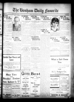 The Bonham Daily Favorite (Bonham, Tex.), Vol. 23, No. 290, Ed. 1 Thursday, June 9, 1921