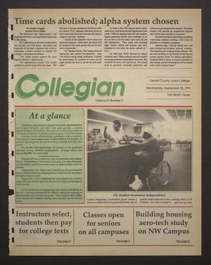 Collegian (Hurst, Tex.), Vol. 4, No. 3, Ed. 1 Wednesday, September 18, 1991