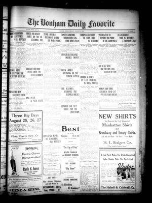 The Bonham Daily Favorite (Bonham, Tex.), Vol. 24, No. 35, Ed. 1 Monday, August 15, 1921