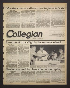 Primary view of object titled 'Collegian (Hurst, Tex.), Vol. 3, No. 26, Ed. 1 Wednesday, June 26, 1991'.
