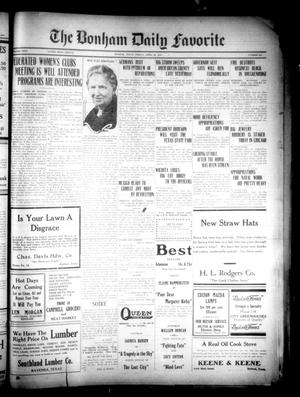 The Bonham Daily Favorite (Bonham, Tex.), Vol. 23, No. 223, Ed. 1 Friday, April 22, 1921