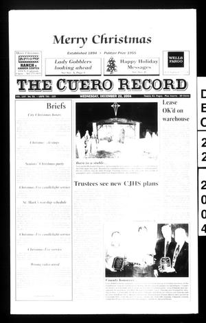 The Cuero Record (Cuero, Tex.), Vol. 110, No. 51, Ed. 1 Wednesday, December 22, 2004