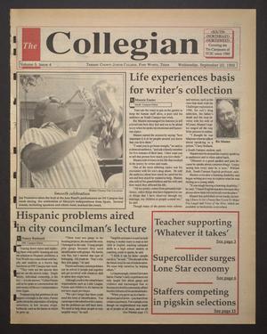 Primary view of object titled 'The Collegian (Hurst, Tex.), Vol. 5, No. 4, Ed. 1 Wednesday, September 23, 1992'.