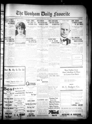 The Bonham Daily Favorite (Bonham, Tex.), Vol. 23, No. 209, Ed. 1 Wednesday, April 6, 1921