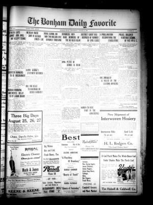 The Bonham Daily Favorite (Bonham, Tex.), Vol. 24, No. 37, Ed. 1 Wednesday, August 17, 1921