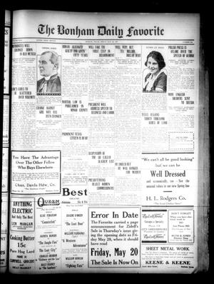 The Bonham Daily Favorite (Bonham, Tex.), Vol. 23, No. 246, Ed. 1 Friday, May 20, 1921