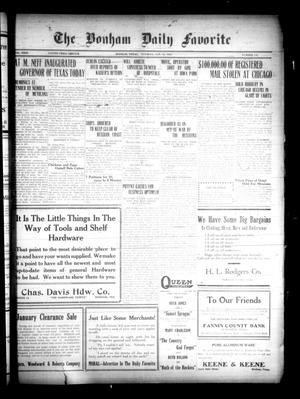 The Bonham Daily Favorite (Bonham, Tex.), Vol. 23, No. 142, Ed. 1 Tuesday, January 18, 1921