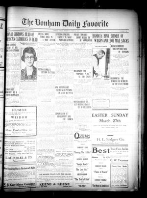 The Bonham Daily Favorite (Bonham, Tex.), Vol. 23, No. 198, Ed. 1 Thursday, March 24, 1921