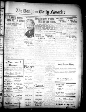The Bonham Daily Favorite (Bonham, Tex.), Vol. 23, No. 222, Ed. 1 Thursday, April 21, 1921