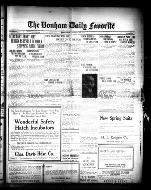 The Bonham Daily Favorite (Bonham, Tex.), Vol. 26, No. 192, Ed. 1 Saturday, February 16, 1924
