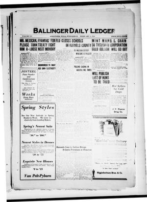 Ballinger Daily Ledger (Ballinger, Tex.), Vol. 15, Ed. 1 Thursday, February 5, 1920