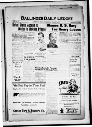 Primary view of object titled 'Ballinger Daily Ledger (Ballinger, Tex.), Vol. 15, Ed. 1 Wednesday, March 10, 1920'.