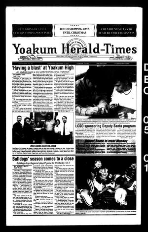 Yoakum Herald-Times (Yoakum, Tex.), Vol. 109, No. 49, Ed. 1 Wednesday, December 5, 2001