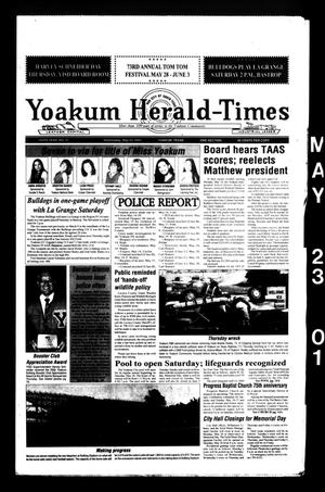 Yoakum Herald-Times (Yoakum, Tex.), Vol. 109, No. 21, Ed. 1 Wednesday, May 23, 2001