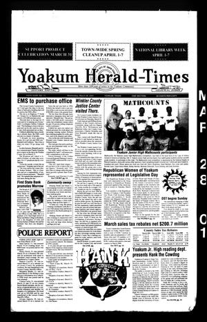 Yoakum Herald-Times (Yoakum, Tex.), Vol. 109, No. 13, Ed. 1 Wednesday, March 28, 2001